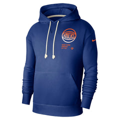 New York Knicks Courtside Standard Issue Premium Performance Pullover Hoodie Blue - Nike
