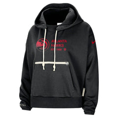 Atlanta Hawks Women's Courtside Standard Issue Performance Pullover Hoodie Black - Nike