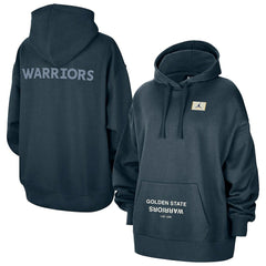 Golden State Warriors Jordan Brand Women's Courtside Statement Edition Oversize Pullover Hoodie Navy