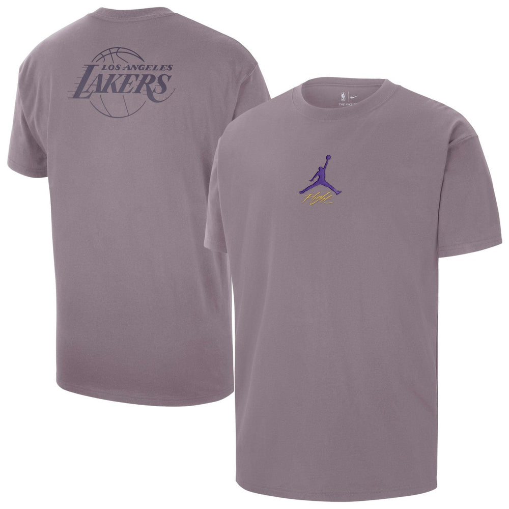 Los Angeles Lakers Jordan Brand Statement Edition Jumpman Flight Heavyweight T-Shirt Purple