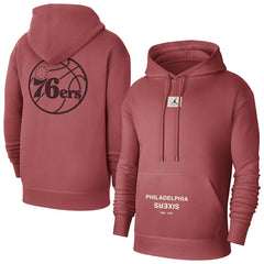 Philadelphia 76ers Jordan Brand Courtside Statement Edition Pullover Hoodie Red