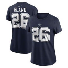 DaRon Bland Dallas Cowboys Women's Player Name & Number T-Shirt - Navy T-shirts