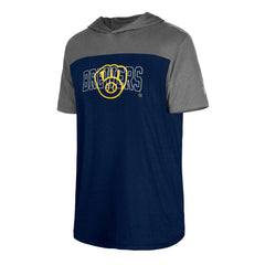 Milwaukee Brewers New Era Active Brushed Hoodie T-Shirt - Navy Hoodies