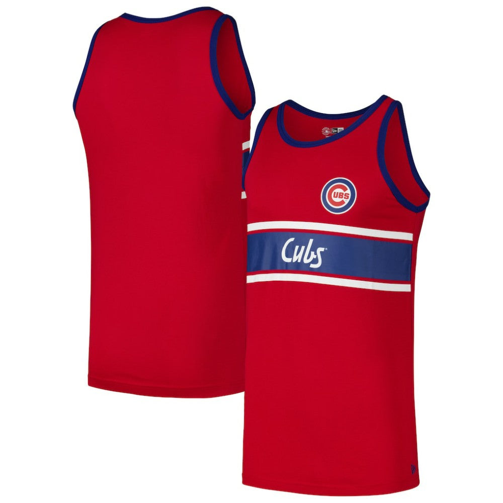 Chicago Cubs New Era Jersey Ringer Tank Top - Red Jerseys