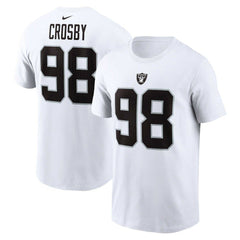 Maxx Crosby Las Vegas Raiders Player Name & Number T-Shirt - White T-shirts