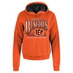 Cincinnati Bengals New Era Women's Boxy Pullover Hoodie - Orange Hoodies