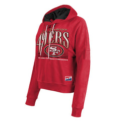San Francisco 49ers New Era Women's Boxy Pullover Hoodie - Scarlet Hoodies