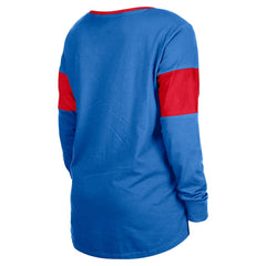 Buffalo Bills New Era Women's Lace-Up Notch-Neck Long Sleeve T-Shirt - Royal T-shirts