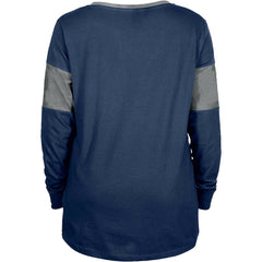 Dallas Cowboys New Era Women's Lace-Up Notch-Neck Long Sleeve T-Shirt - Navy T-shirts