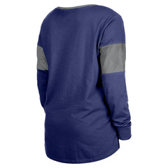 Indianapolis Colts New Era Women's Lace-Up Notch-Neck Long Sleeve T-Shirt - Royal T-shirts