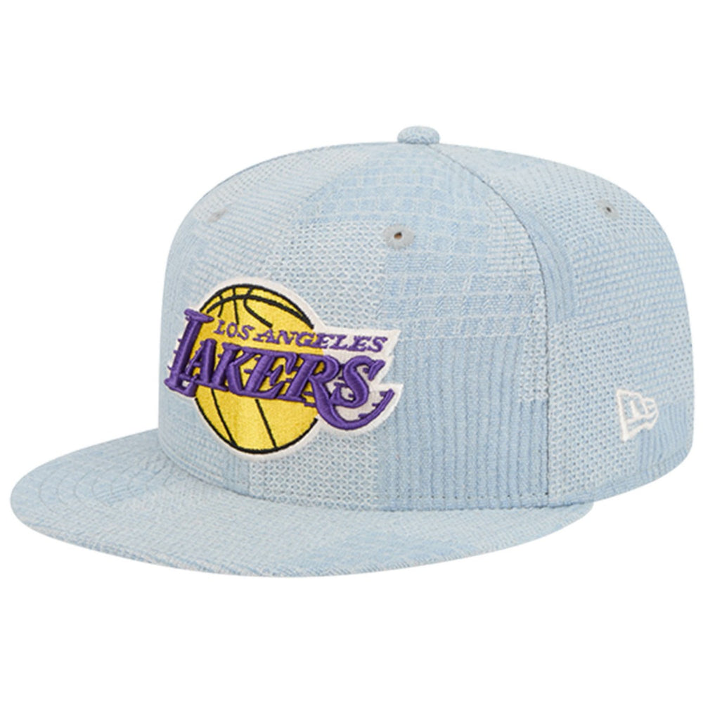 Los Angeles Lakers Injection Denim Patchwork 9FIFTY Snapback Hat Denim - New Era