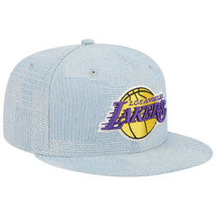Los Angeles Lakers Injection Denim Patchwork 9FIFTY Snapback Hat Denim - New Era