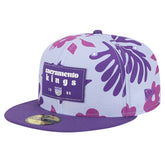 Sacramento Kings Palm Fronds 2-Tone 59FIFTY Fitted Hat Purple - New Era