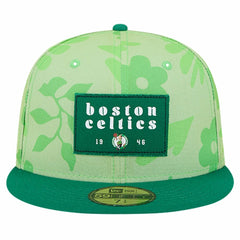 Boston Celtics Palm Fronds 2-Tone 59FIFTY Fitted Hat Kelly Green - New Era