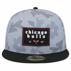 Chicago Bulls Palm Fronds 2-Tone 59FIFTY Fitted Hat Gray - New Era