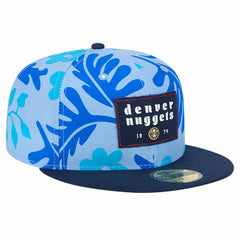 Denver Nuggets Palm Fronds 2-Tone 59FIFTY Fitted Hat Blue - New Era