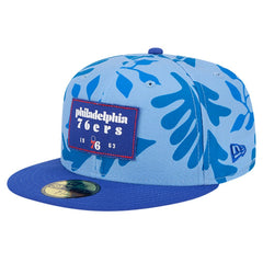 Philadelphia 76ers Palm Fronds 2-Tone 59FIFTY Fitted Hat Royal - New Era