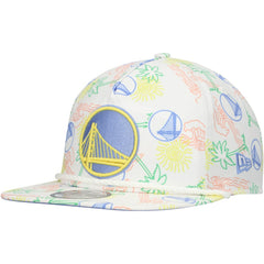 Golden State Warriors Palm Trees and Waves Golfer Adjustable Hat White - New Era