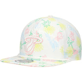 Miami Heat Palm Trees and Waves Golfer Adjustable Hat White - New Era