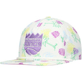 Sacramento Kings Palm Trees and Waves Golfer Adjustable Hat White - New Era