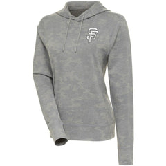 San Francisco Giants Antigua Women's Brushed Metallic Respite Pullover Hoodie - White Hoodies
