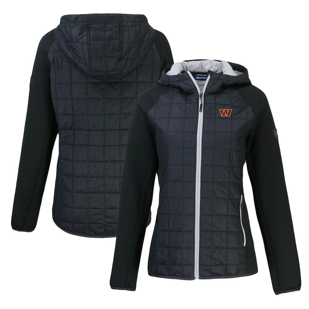 Washington Commanders Cutter & Buck Women's Rainier Primaloft Eco Full-Zip Hybrid Jacket - Black Jackets