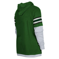 New York Jets New Era Twofer Long Sleeve Hooded T-Shirt - Green T-shirts