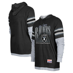 Las Vegas Raiders New Era Twofer Long Sleeve Hooded T-Shirt - Black T-shirts
