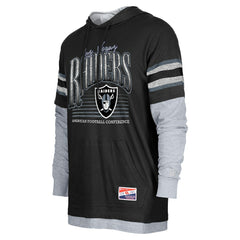 Las Vegas Raiders New Era Twofer Long Sleeve Hooded T-Shirt - Black T-shirts