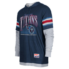 Tennessee Titans New Era Twofer Long Sleeve Hooded T-Shirt - Navy T-shirts