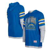 Los Angeles Chargers New Era Twofer Long Sleeve Hooded T-Shirt - Royal T-shirts