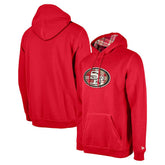 San Francisco 49ers New Era 3rd Down Plaid Pullover Hoodie - Scarlet Hoodies