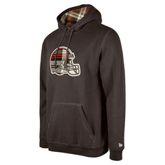 Cleveland Browns New Era 3rd Down Plaid Pullover Hoodie - Brown Hoodies