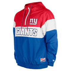 New York Giants New Era 3rd Down Raglan Quarter-Zip Windbreaker Jacket - Royal Jackets