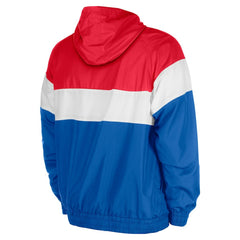 New York Giants New Era 3rd Down Raglan Quarter-Zip Windbreaker Jacket - Royal Jackets