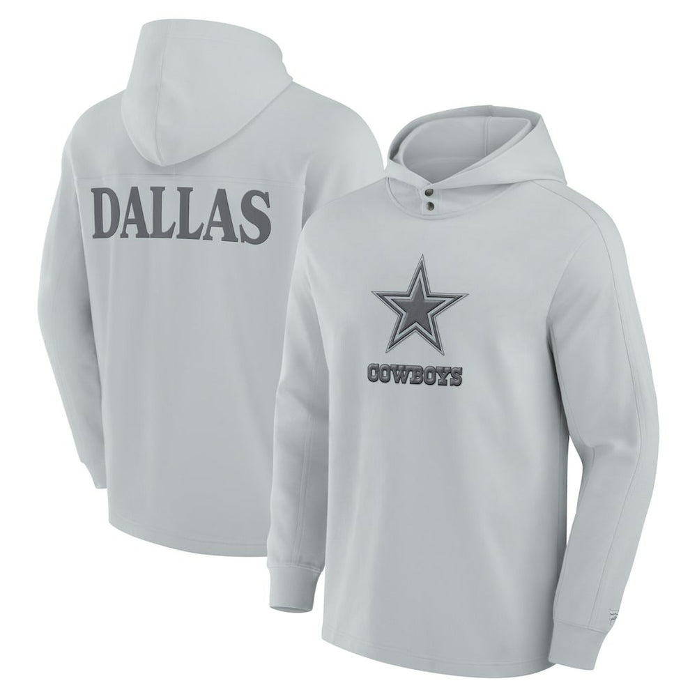 Dallas Cowboys Elements Blaze Tri-Blend Long Sleeve Hoodie T-Shirt - Gray Hoodies
