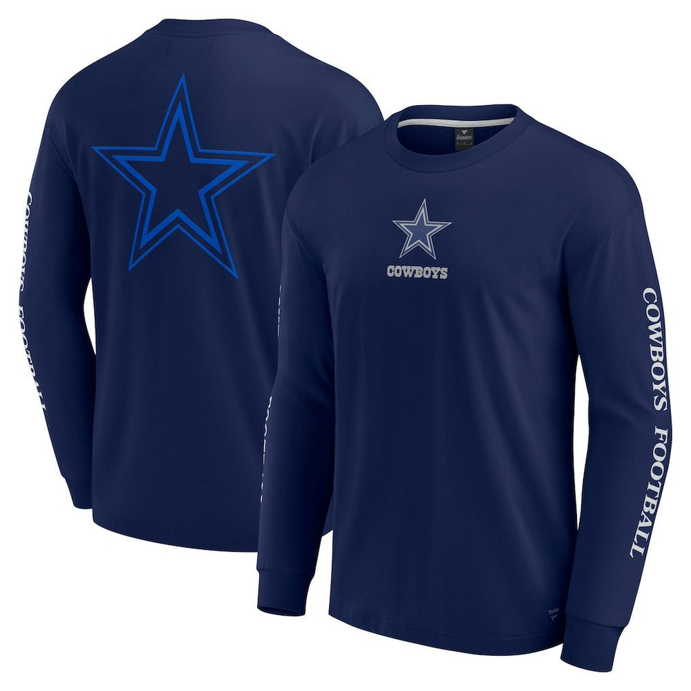 Dallas Cowboys Unisex Elements Strive Long Sleeve T-Shirt - Navy T-shirts