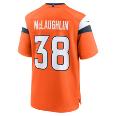 Jaleel McLaughlin Denver Broncos Team Game Jersey - Orange Jerseys