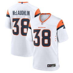 Jaleel McLaughlin Denver Broncos Game Jersey - White Jerseys