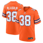 Jaleel McLaughlin Denver Broncos Mile High Collection 1977 Throwback Player Game Jersey - Orange Jerseys