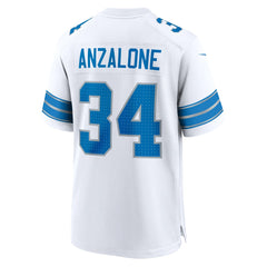 Alex Anzalone Detroit Lions White Game Jersey - White Jerseys