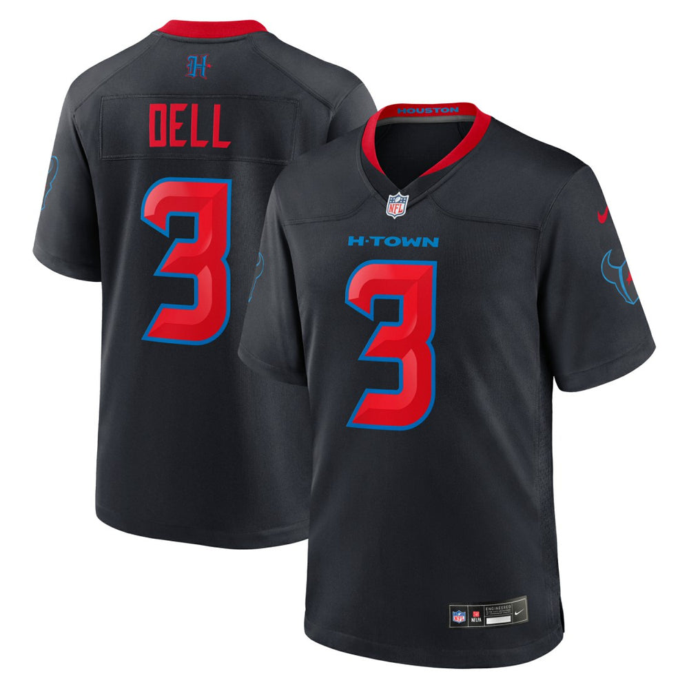 Tank Dell Houston Texans 2nd Alternate Game Jersey - Navy Jerseys