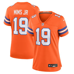 Marvin Mims Jr Denver Broncos Women's Mile High Collection 1977 Throwback Player Game Jersey - Orange Jerseys
