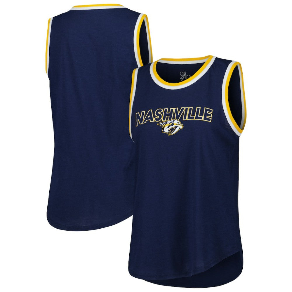 Nashville Predators G-III 4Her by Carl Banks Women's Strategy Tank Top - Navy | US 201038271