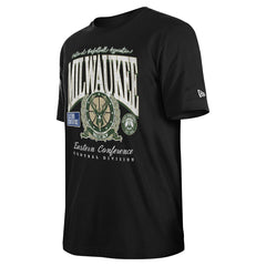 Milwaukee Bucks Unisex Oversized Essentials Boxy T-Shirt Black - New Era