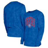Philadelphia 76ers Unisex Oversized Essentials Enzyme Wash Long Sleeve T-Shirt Royal - New Era