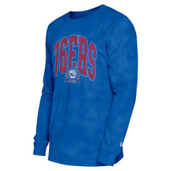 Philadelphia 76ers Unisex Oversized Essentials Enzyme Wash Long Sleeve T-Shirt Royal - New Era