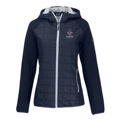 New Orleans Saints Cutter & Buck Women's Americana Rainier Primaloft Eco Full-Zip Hybrid Jacket - Navy Jackets