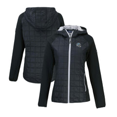 Detroit Lions Cutter & Buck Women's Helmet Logo Rainier Primaloft Eco Full-Zip Hybrid Jacket - Black Jackets