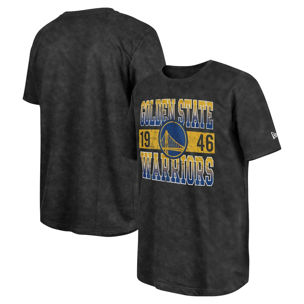Golden State Warriors Enzyme Washed Oversized T-Shirt Black - New Era outlet